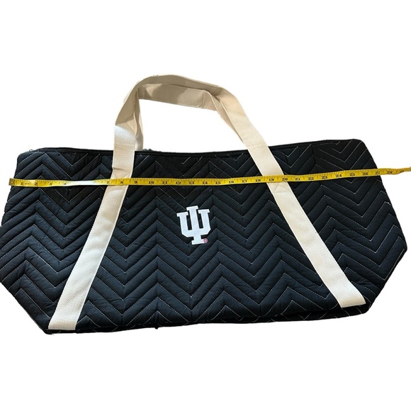 Little Earth INDIANA HOOSIERS Chevron Stitch Weekender Bag - Black, nwt - Picture 6 of 7